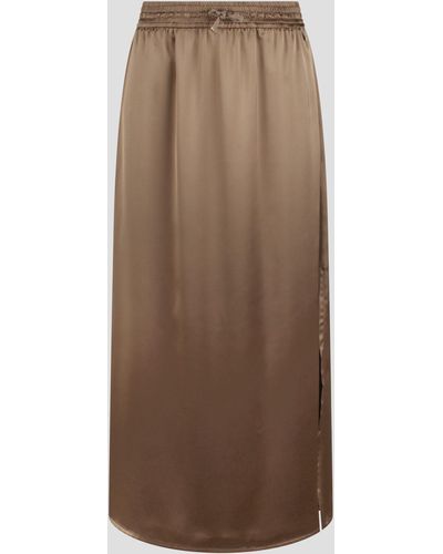 Herno Satin Skirt - Brown