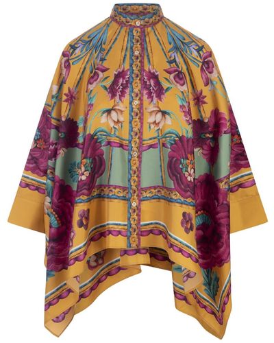 La DoubleJ Zodiac Placée Marigold Foulard Shirt - Multicolour