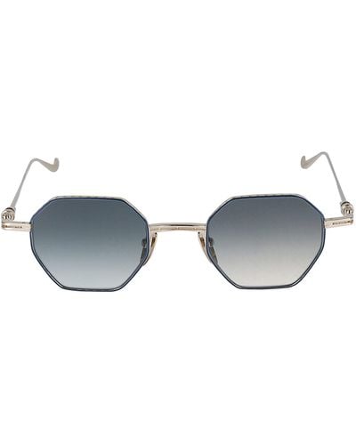Chrome Hearts Octagon Lens Thin Curve Temple Sunglasses - Blue