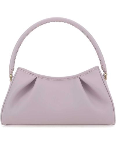 Elleme Lilac Leather Dimple Moon Shoulder Bag - Purple