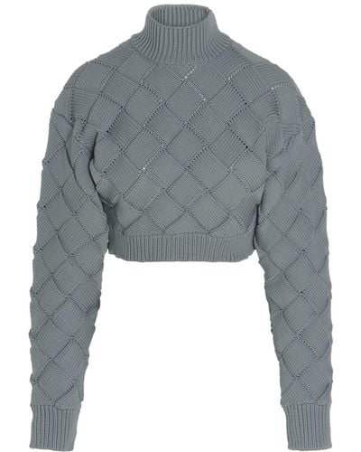 Hervé Léger Cropped Sweater - Gray