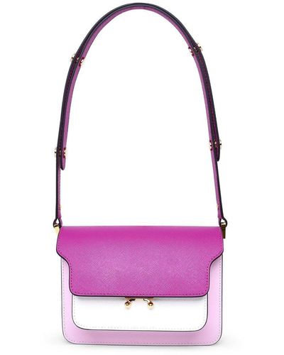 Marni Pink And Fuchsia Trunk Bag - Purple