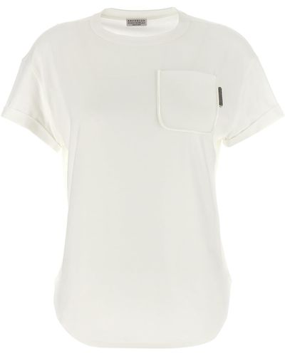 Brunello Cucinelli Pocket T-Shirt - White