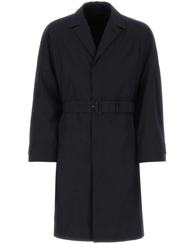 Prada Cotton Blend Overcoat - Black