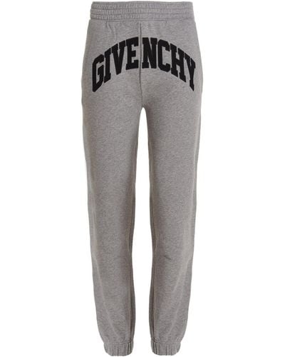 Givenchy Logo Embroidery Joggers Trousers - Grey