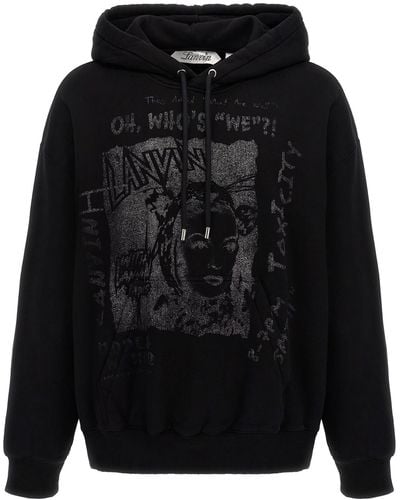 Lanvin Printed Hoodie Sweatshirt - Black