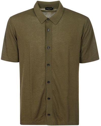 Roberto Collina Shirt Ss - Green