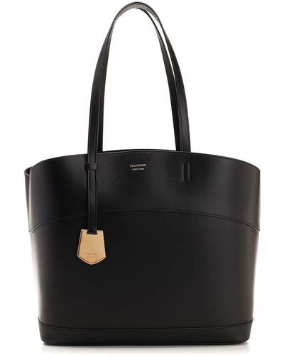 Ferragamo Charming Medium Tote Bag - Black