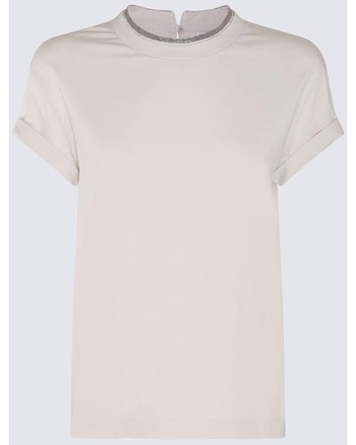 Brunello Cucinelli Light Cotton Blend T-Shirt - Pink