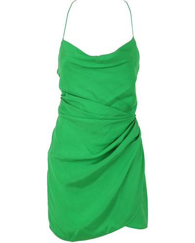GAUGE81 Silk Mini Dress - Green