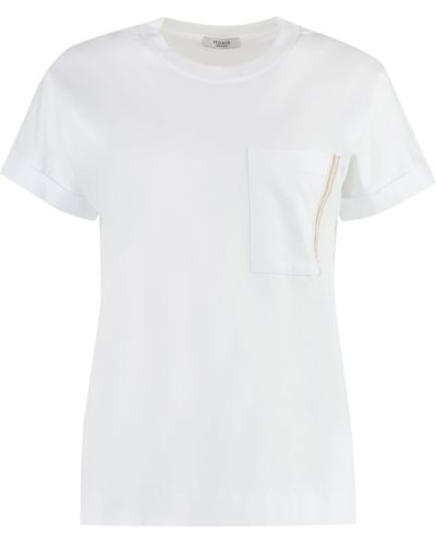 Peserico Cotton Crew-Neck T-Shirt - White