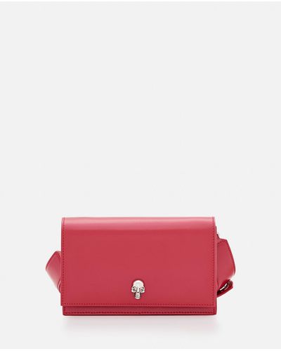 Alexander McQueen Small Skull Leather Shoulder Bag - Pink