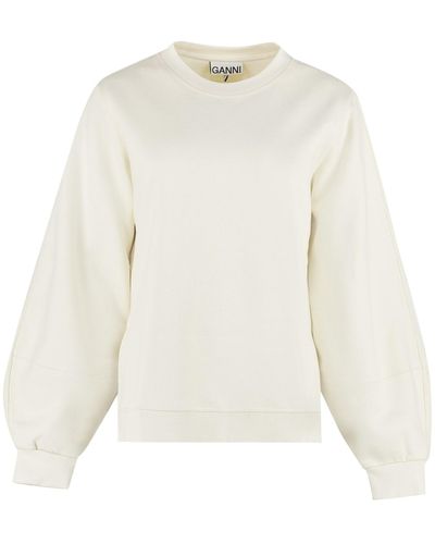 Ganni Software Isoli Cotton Sweatshirt - White