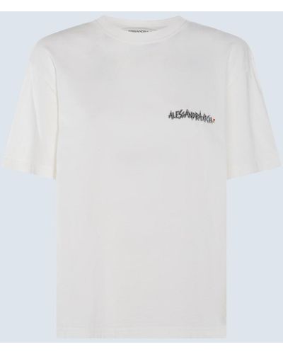 Alessandra Rich White Multicolor Cotton T-shirt