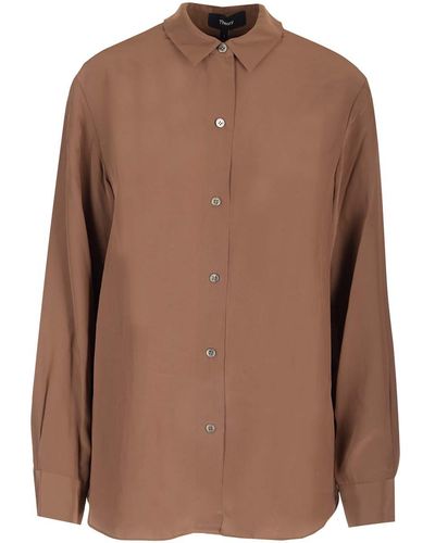 Theory Ciscose Blouse - Brown