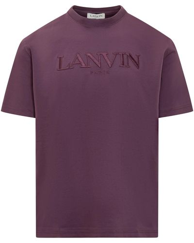 Lanvin T-shirt With Logo - Purple