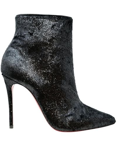 Christian Louboutin Velours So Kate Booty 100 Ankle Boots - Black