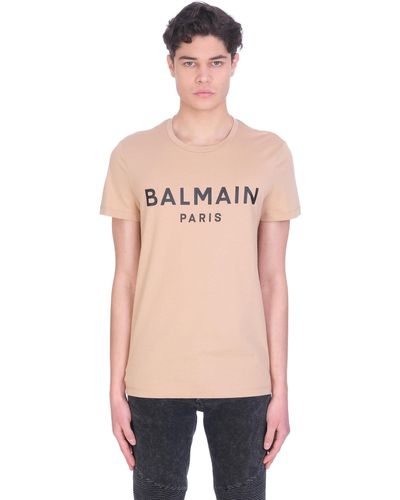 Balmain T-shirt In Powder Cotton - Multicolor