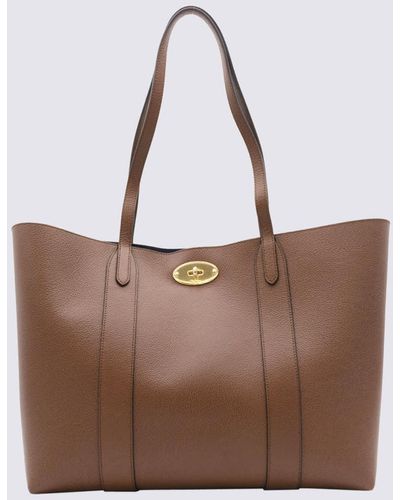 Mulberry Leather Tote Bag - Brown