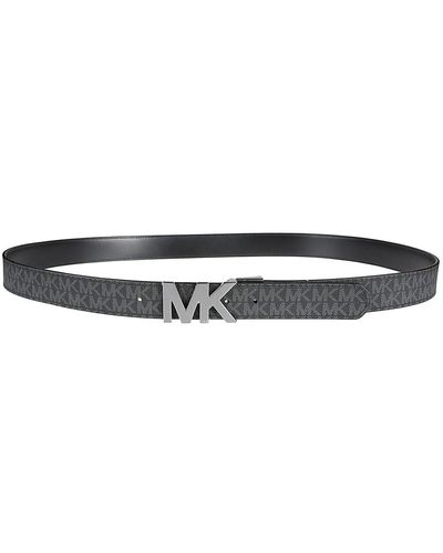 Michael Kors Reversible Logo Buckle Belt - Gray