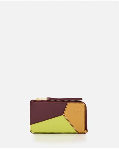Loewe Puzzle Coin Leather Cardholder - White