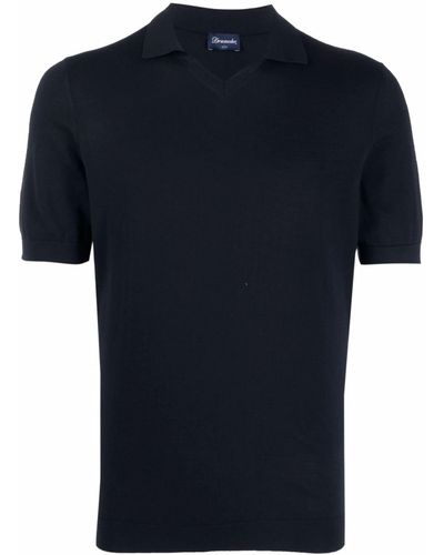 Drumohr Cotton Polo Shirt - Blue