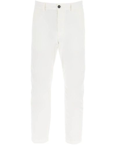 DSquared² Cropped Cargo Trousers - White