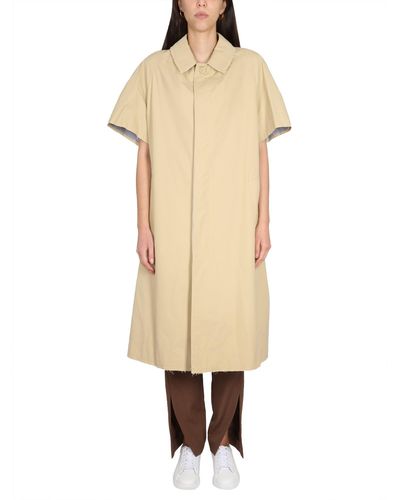 Jejia Trench Coat With Contrasting Back - Natural