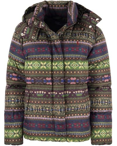 Polo Ralph Lauren Funnel-neck Quilted Recycled-polyester Jacket - Multicolor