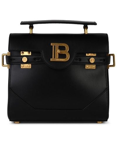 Balmain B-Buzz 23 Leather Bag - Black