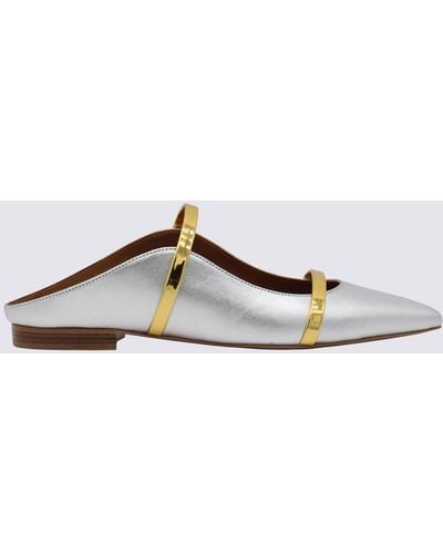 Malone Souliers Silver And Gold-tone Leathher Maureen Flat Shoes - Brown