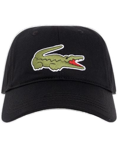 Lacoste Logo-embroidered Curved Peak Baseball Cap - Black
