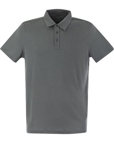 Majestic Filatures Short-Sleeved Polo Shirt - Gray