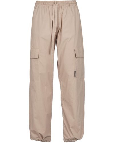 MSGM Cargo Lace-Up Pants - Natural