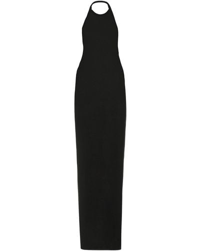 Saint Laurent Backless Halter Dress - Black