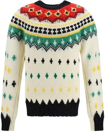 3 MONCLER GRENOBLE Fair Isle Wool-blend Sweater - Multicolor