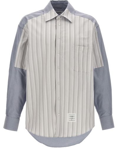 Thom Browne Patchwork Shirt Shirt, Blouse - Gray