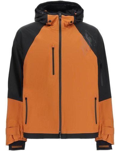 Zegna High Neck Hooded Jacket - Orange