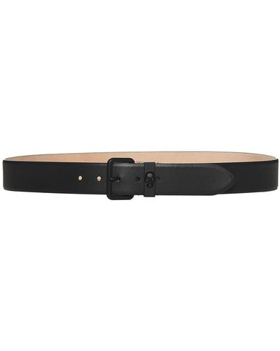 Alexander McQueen Skull Loop Belt - Black