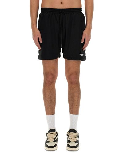 Represent Mesh Bermuda Shorts - Black