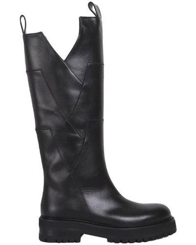 Dondup Leather Boot Stivale - Black
