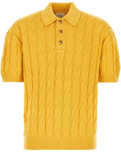 Drole de Monsieur Cotton Blend Polo Shirt - Yellow