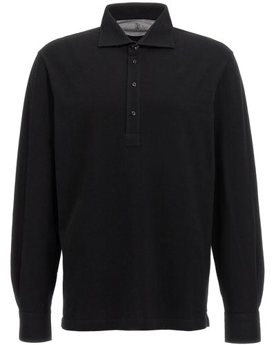 Brunello Cucinelli Cotton Polo Shirt - Black