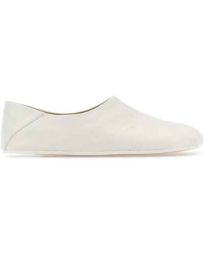 MM6 by Maison Martin Margiela Leather Loafers - White