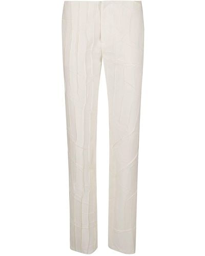 Blumarine Regular Plisse Trousers - White