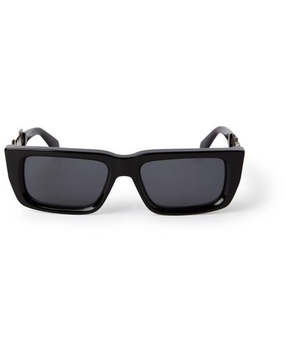 Palm Angels Milford Rectangular Frame Sunglasses - Black