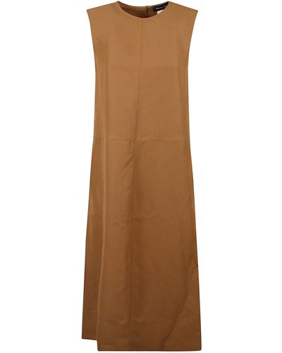 Fabiana Filippi Loose Fit Sleeveless Dress - Brown