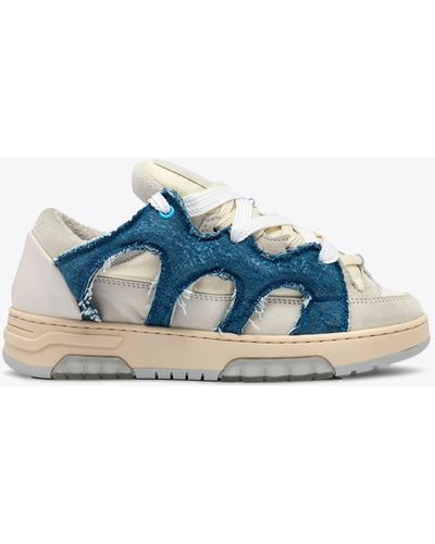 Paura Santha 1 Off Suede And Low Sneaker - Blue