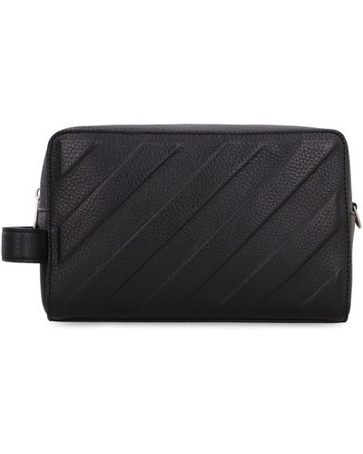 Off-White c/o Virgil Abloh Leather Pouch - Gray