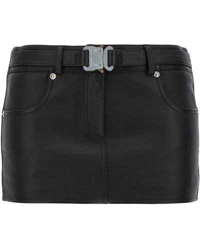 1017 ALYX 9SM Leather Buckle Mini Skirts - Black